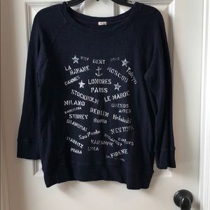 J Crew Women’s navy blue port city sweater SZ S